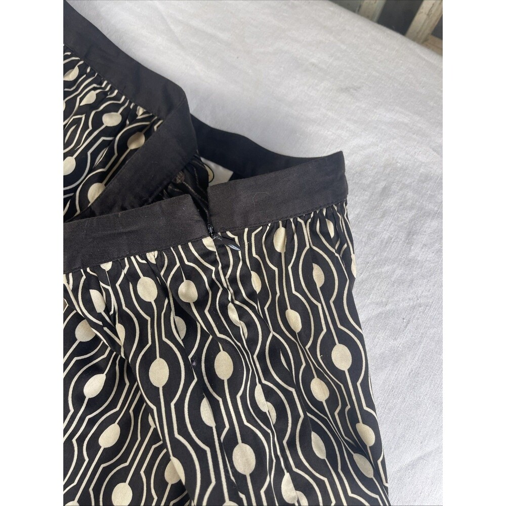 Talbots A-Line Black and Cream Patterned Skirt Size 10 - Picture 3 of 6